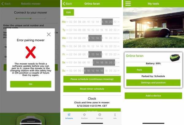 GreenWorks Optimow 10 app