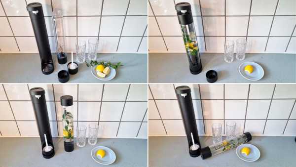 Test of carbonator bubliq freshly three steps to carbonated water