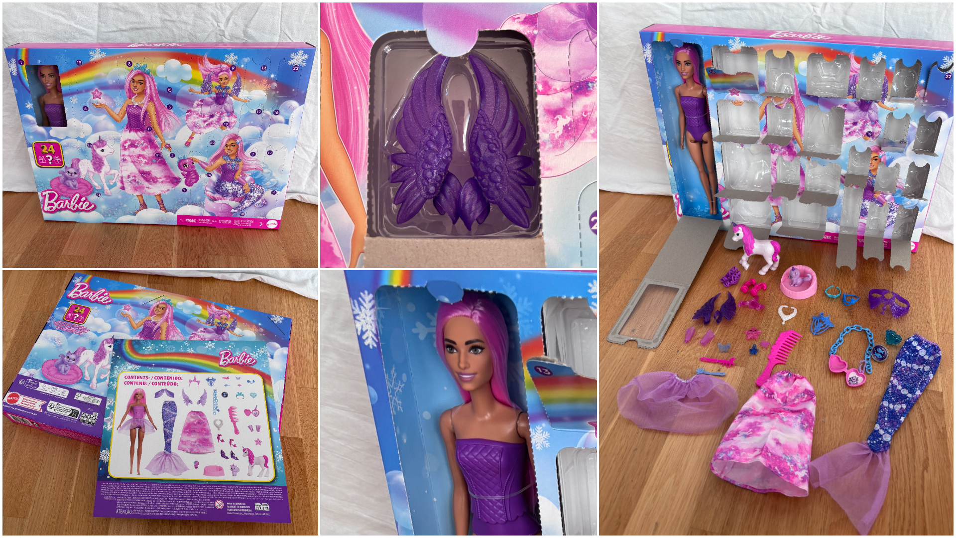 Barbie Fantasy julekalender med dukke og tilbehør
