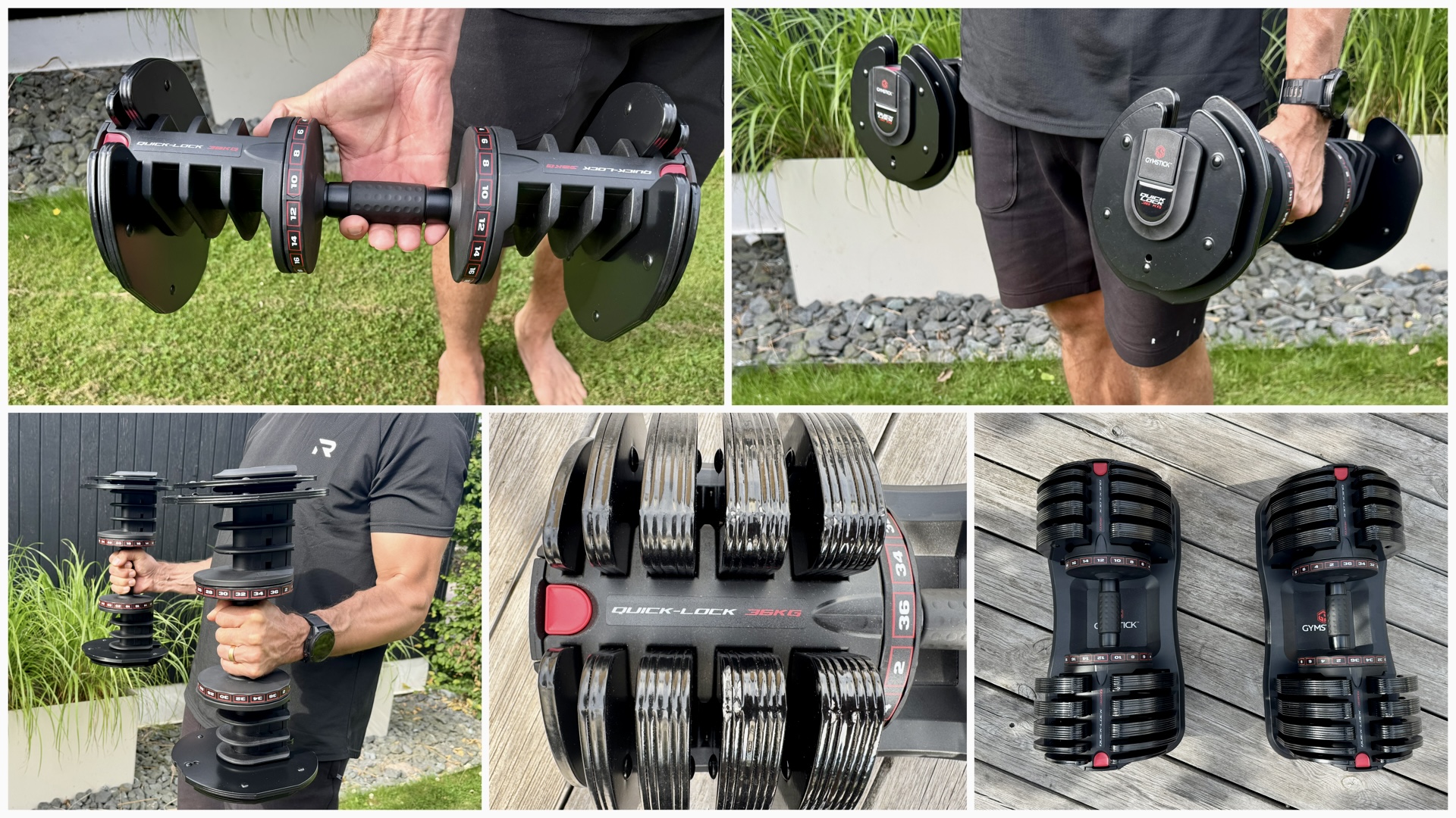 Gymstick Quick-Lock Dumbbell 36 kg